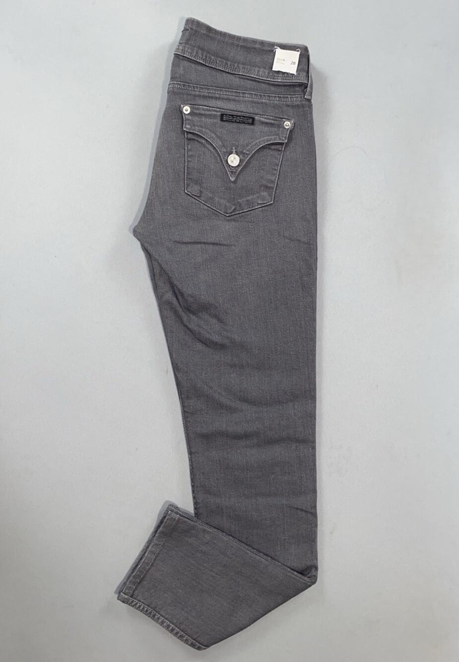 Hudson Collin Skinny Lightweight Denim Flap Pocket Jeans. Gray, Women's 28. GUC!